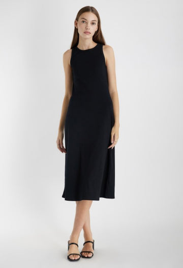 Knit Midi Dress- Black