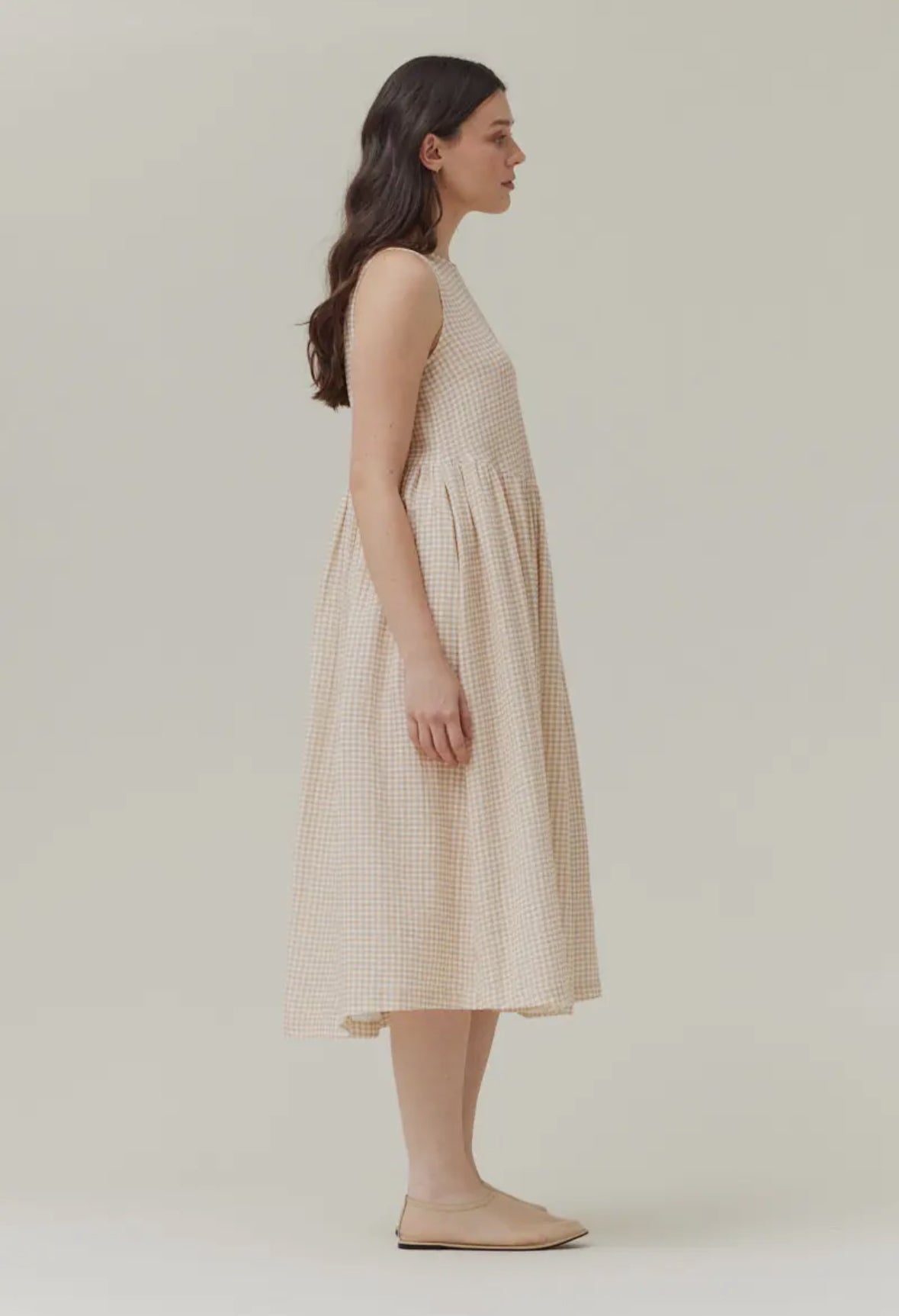 Easy Gingham Dress- Natural – OLIVE + FINN