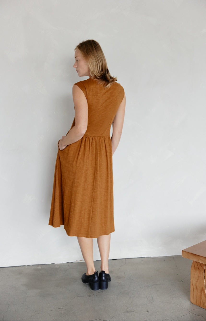 sienna knit dress Cotton Slub Dress- – OLIVE + FINN Knit maxi