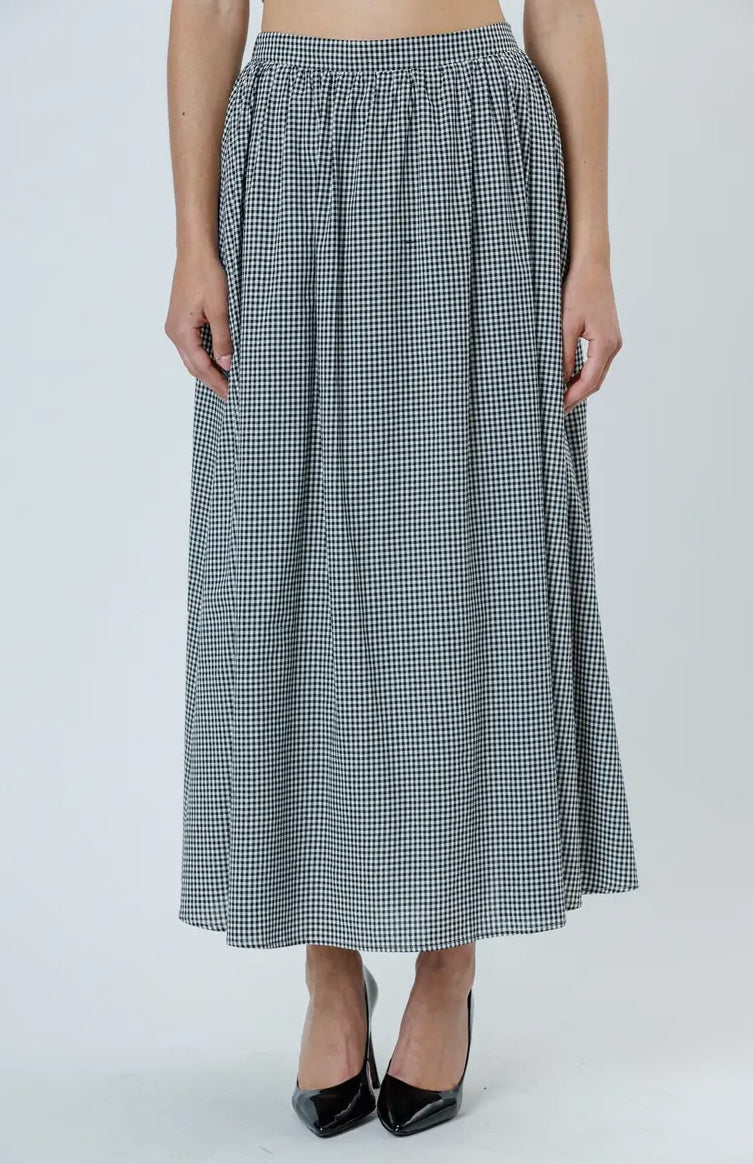 【ok.soon】 新品未使用⭐︎gingham check long skirt ok.soon】gingham check long skirt