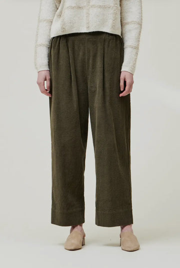 Cord Lantern Pants- Olive