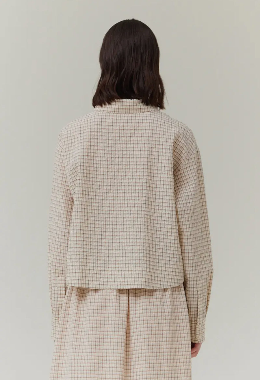 Check Cropped Shirt