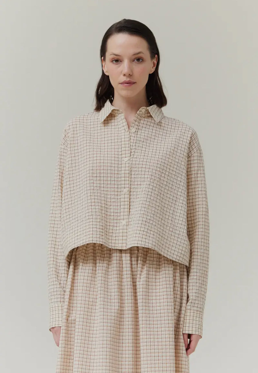 Check Cropped Shirt