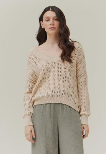 Loose Knit Sweater- Ecru