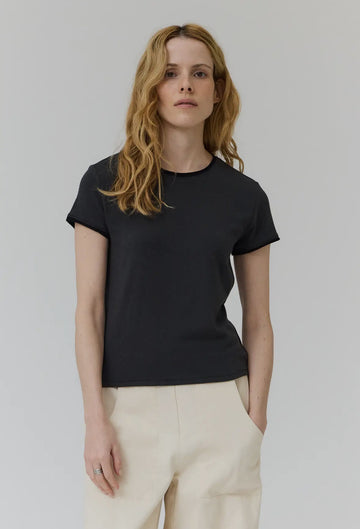 Rolled Edge Top- Midnight