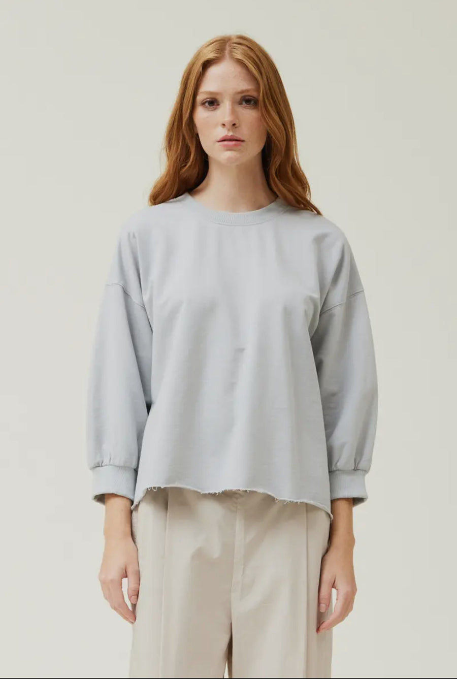 Terry Sweatshirt- Blue Fog