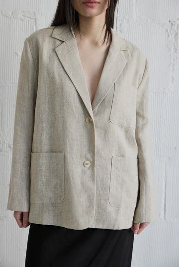 Linen Blazer- Natural
