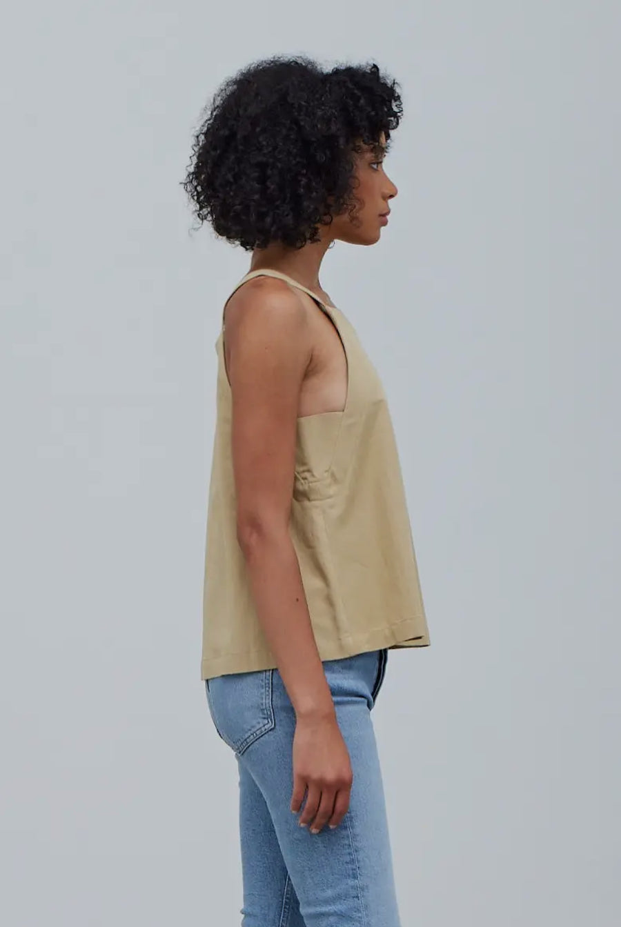 Light Twill Tank- Dune