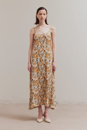 Floral Cami Dress- Orange Bloom