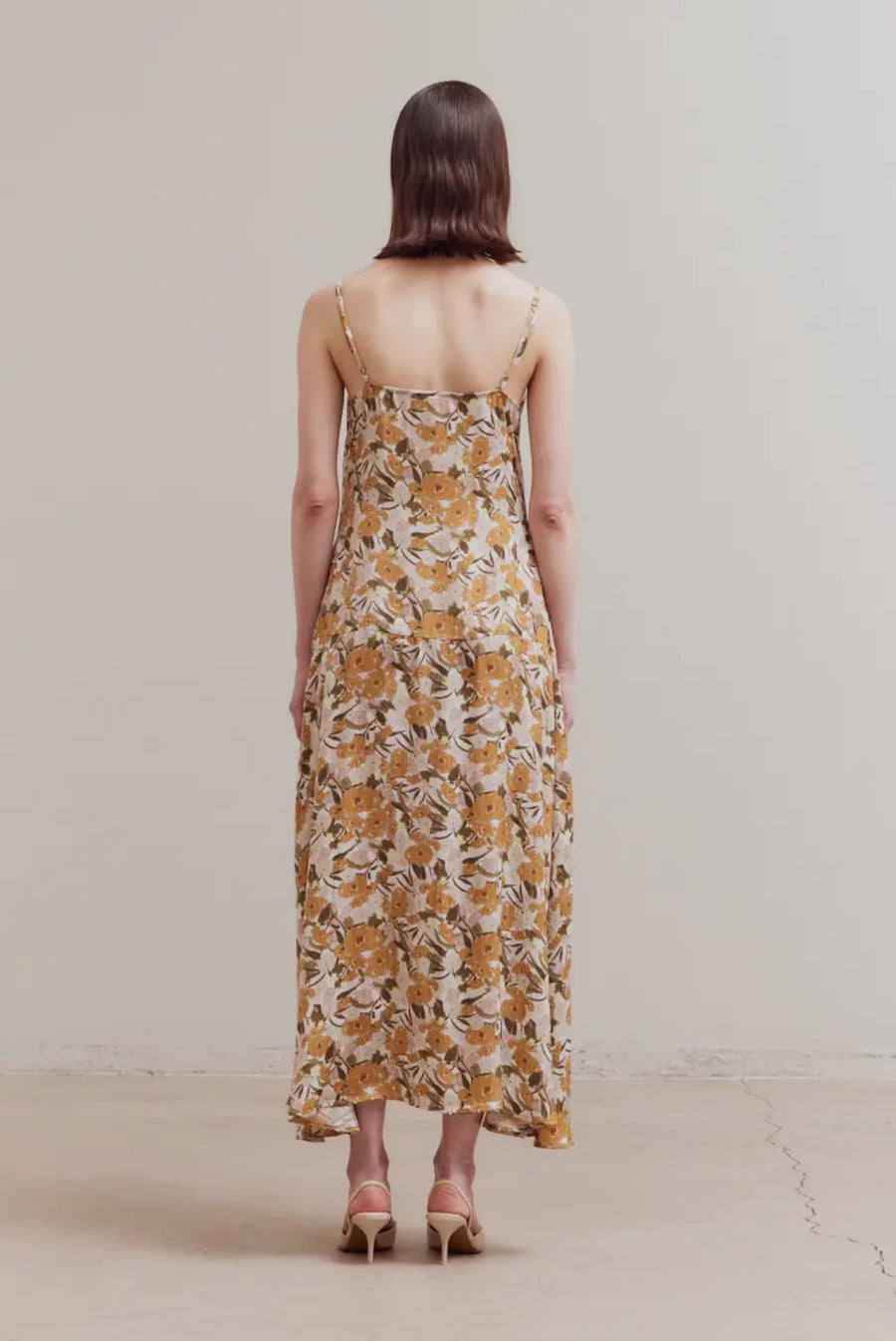 Floral Cami Dress- Orange Bloom