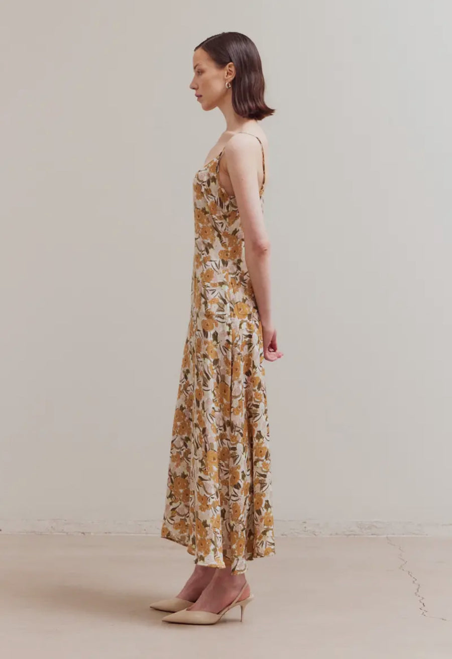 Floral Cami Dress- Orange Bloom