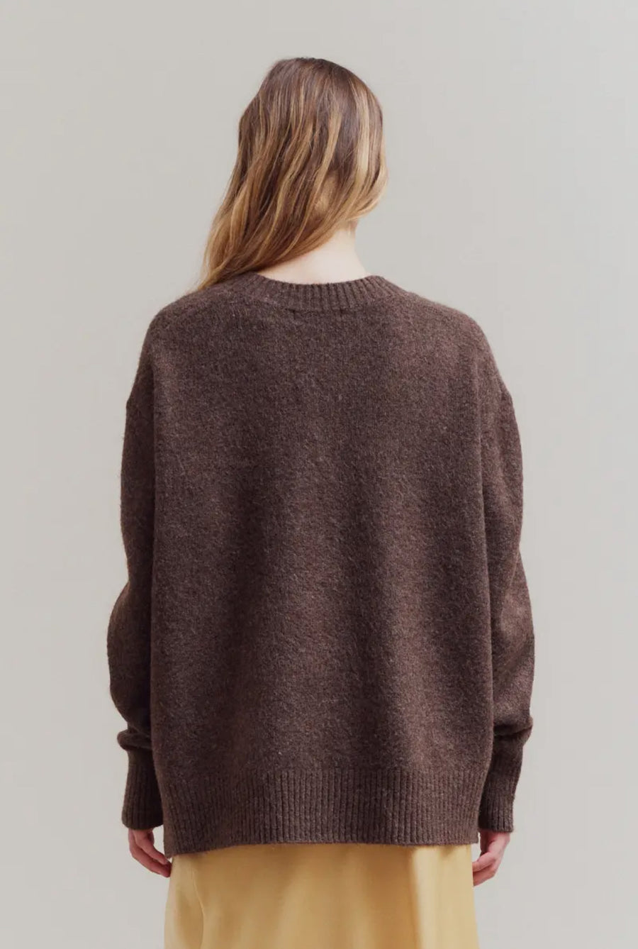 V-Neck Cardigan- Chestnut