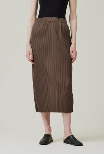 Pleated Skirt- Umber