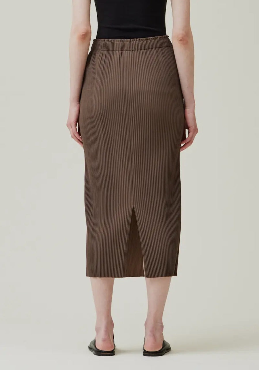 Pleated Skirt- Umber