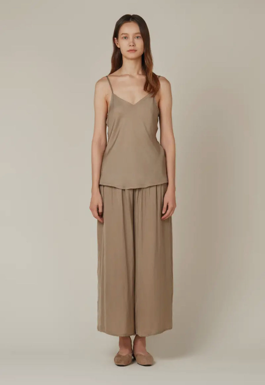 Satin Pants- Desert Taupe