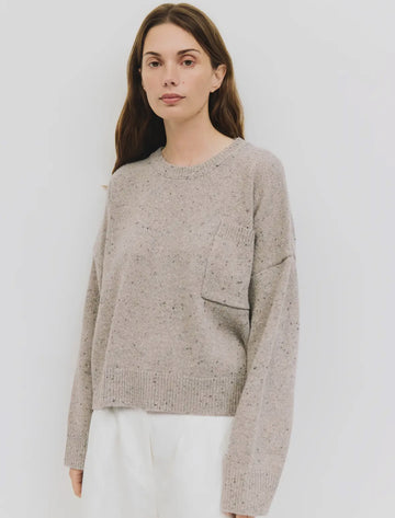 Speckled Pullover- Grey