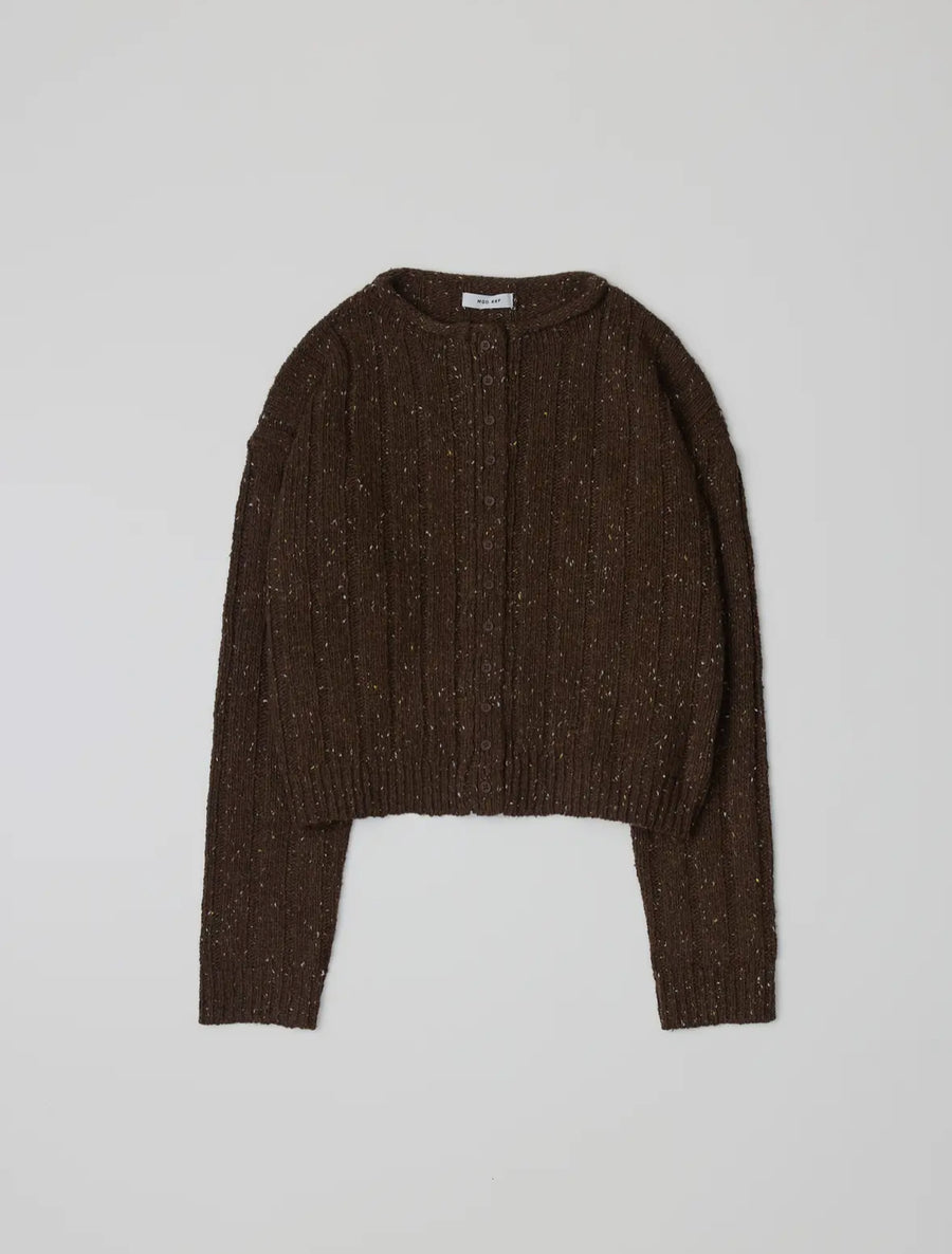 Speckled Cardigan- Chocolate