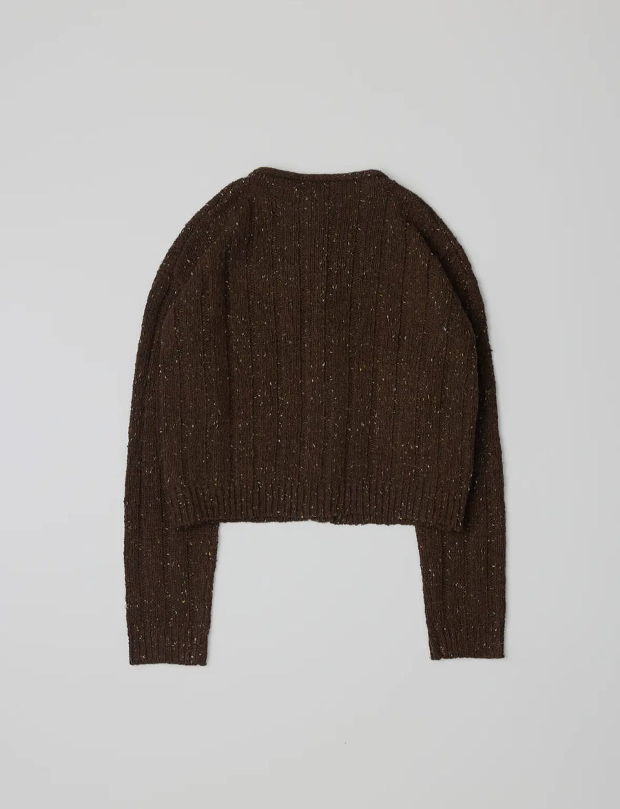 Speckled Cardigan- Chocolate