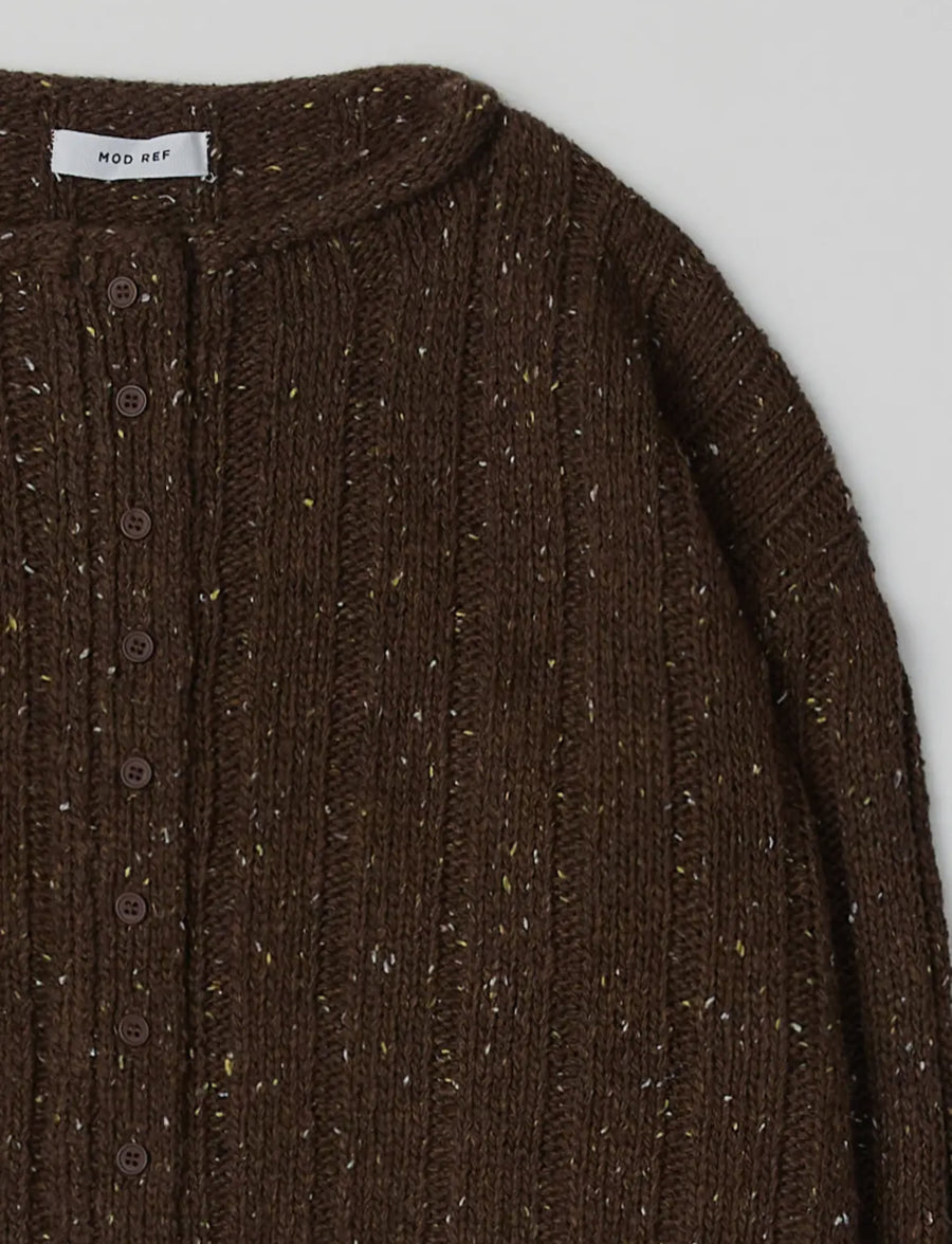 Speckled Cardigan- Chocolate