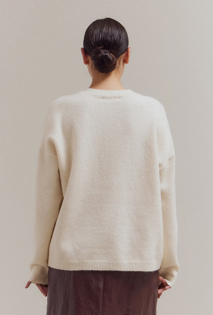 V-Neck Sweater- Ivory