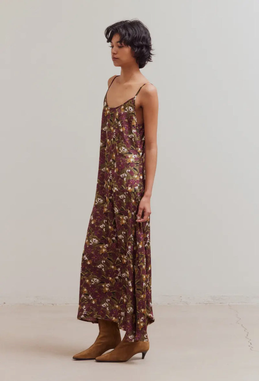 Floral Cami Dress- Plum Blossom