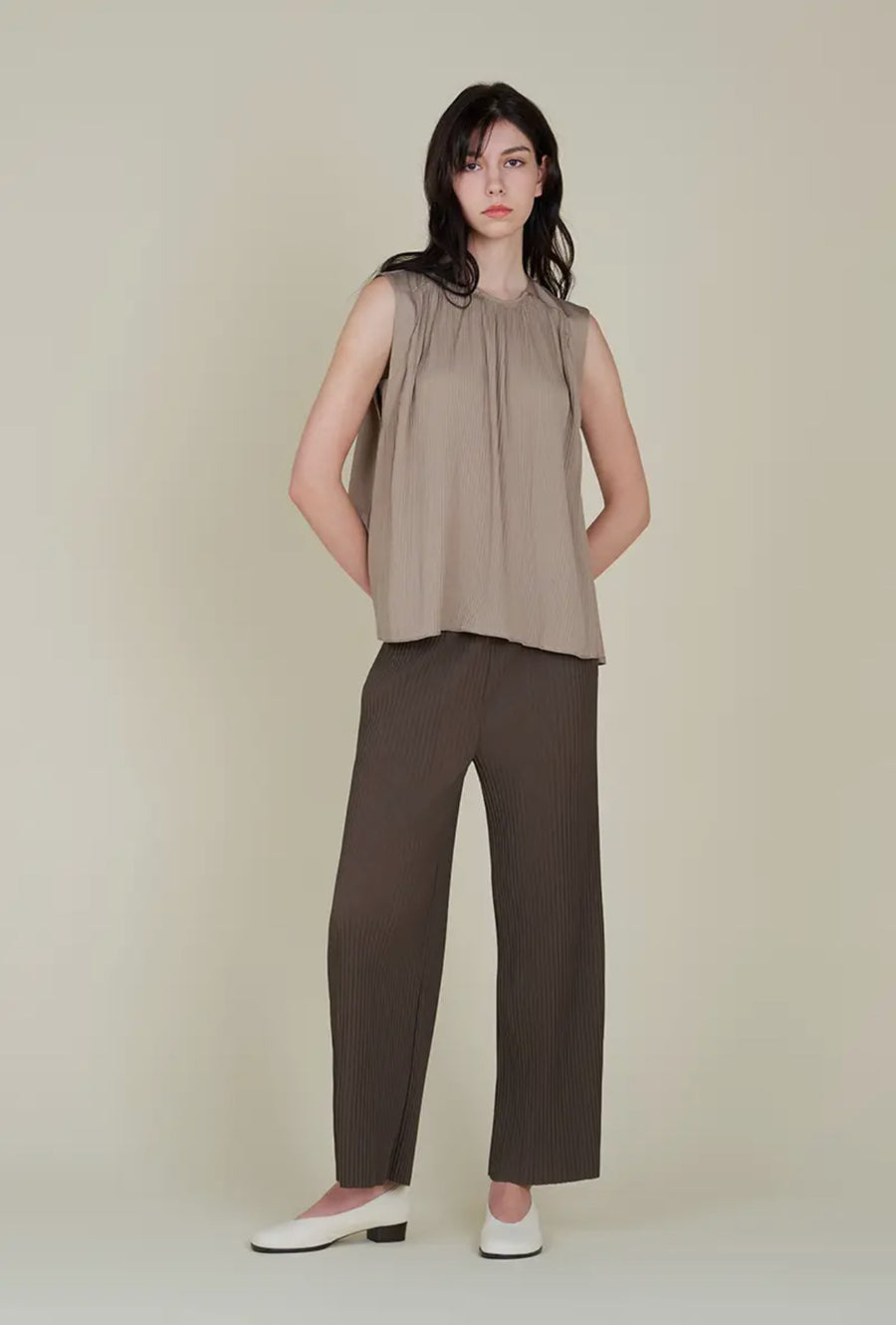 Pleated Pants- Umber