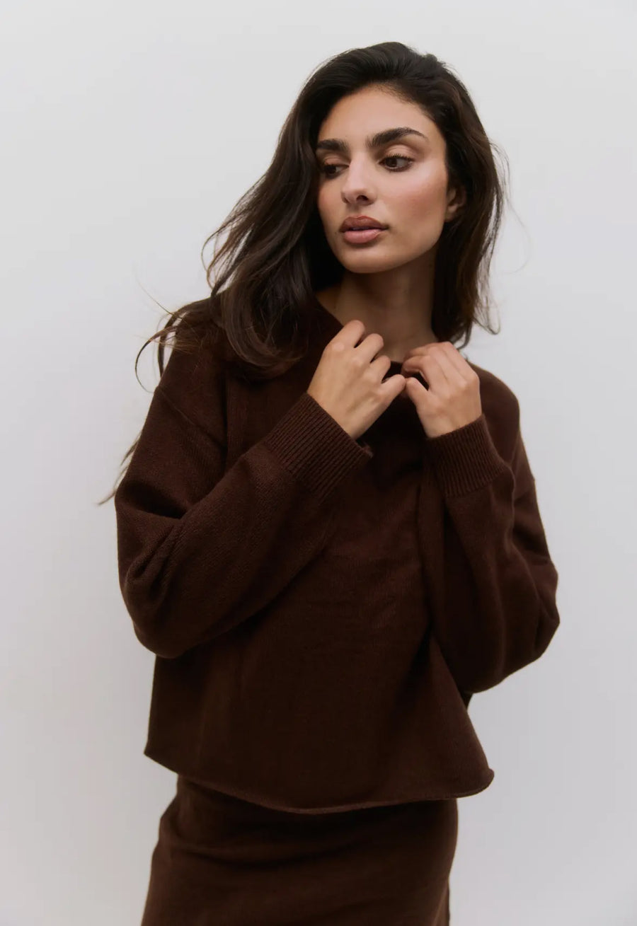 Pullover Sweater- Brown