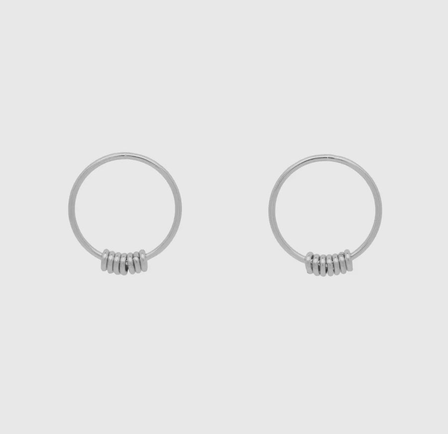 Brandy Saturn Earrings- Sterling Silver