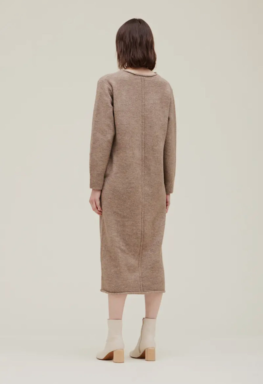 Heavy Sweater Dress- Sand Castle