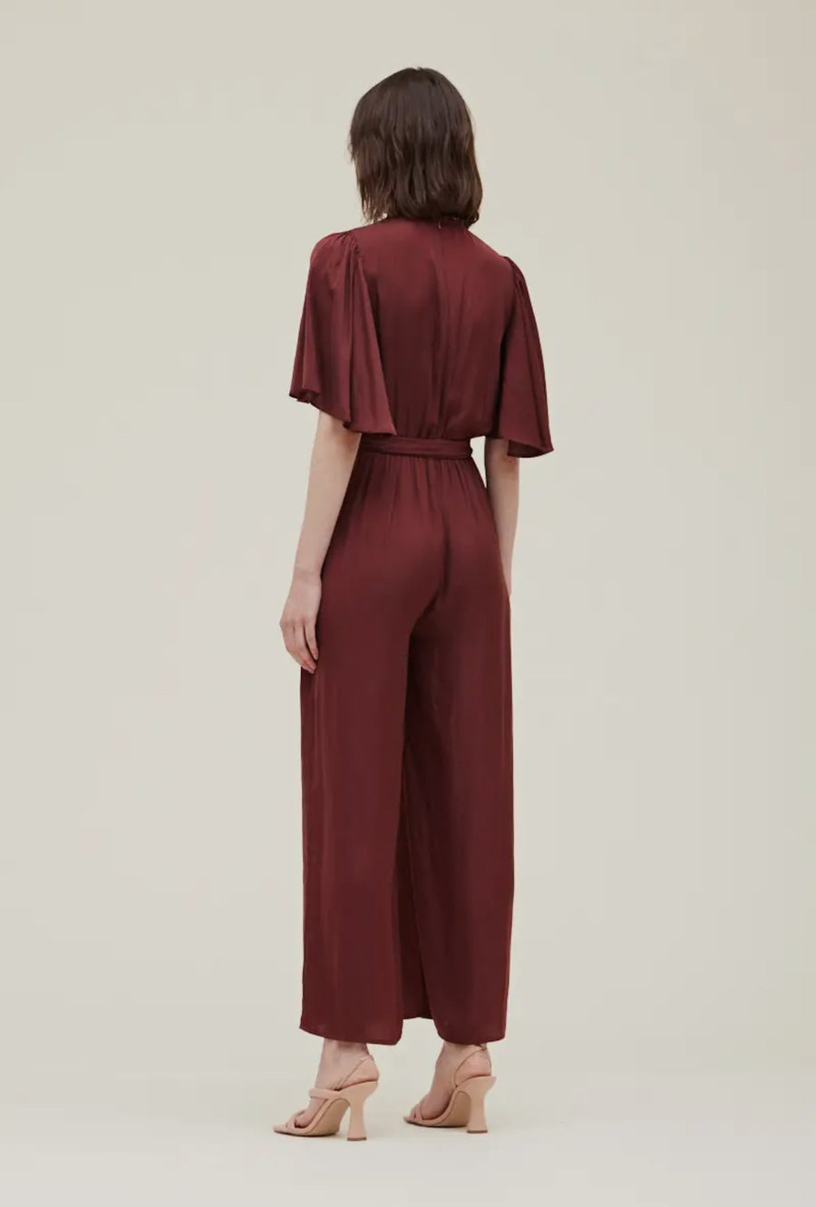 Satin Jumpsuit- Vino