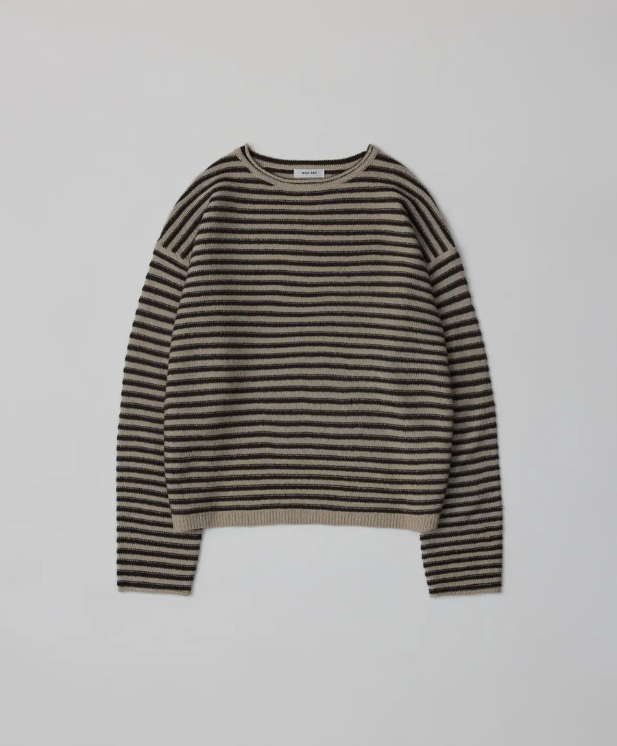 Stripe Sweater- Brown