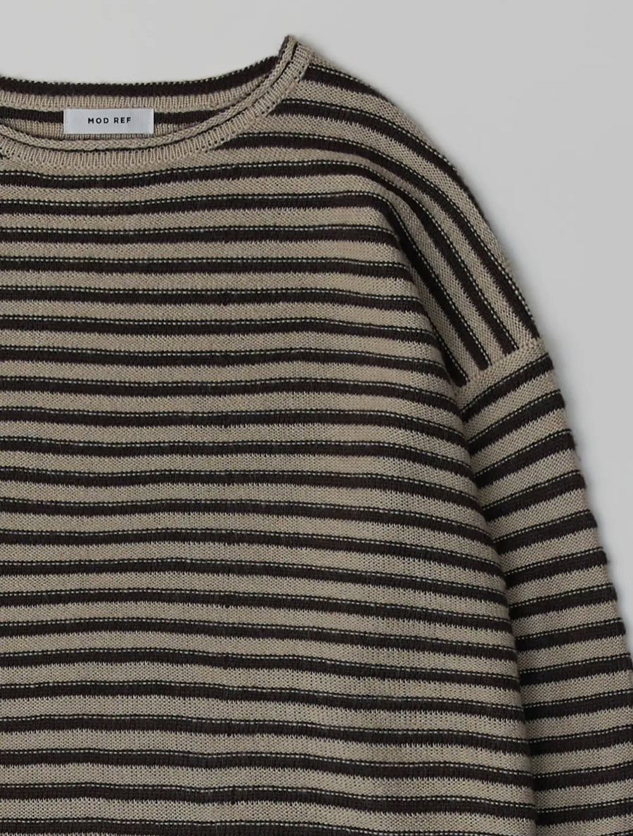 Stripe Sweater- Brown