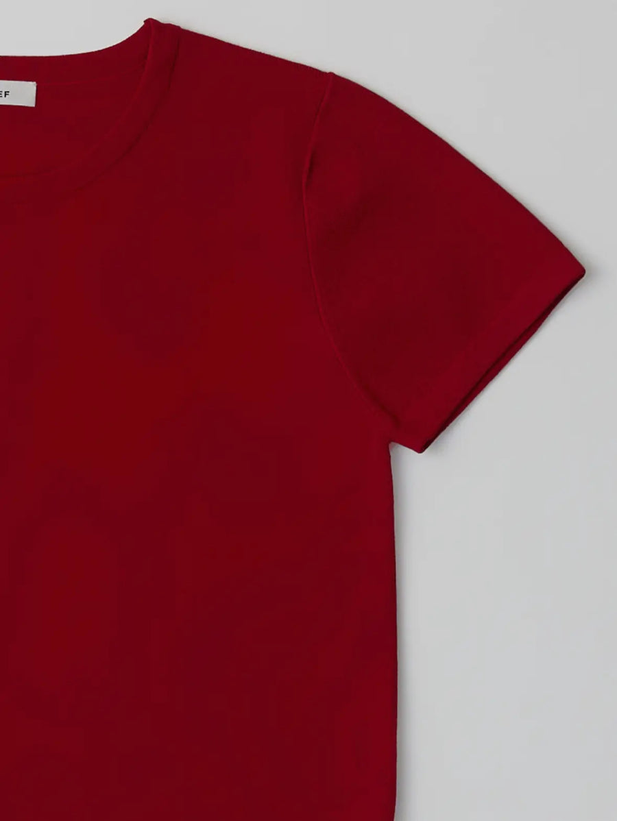 Short Sleeve Sweater- Red