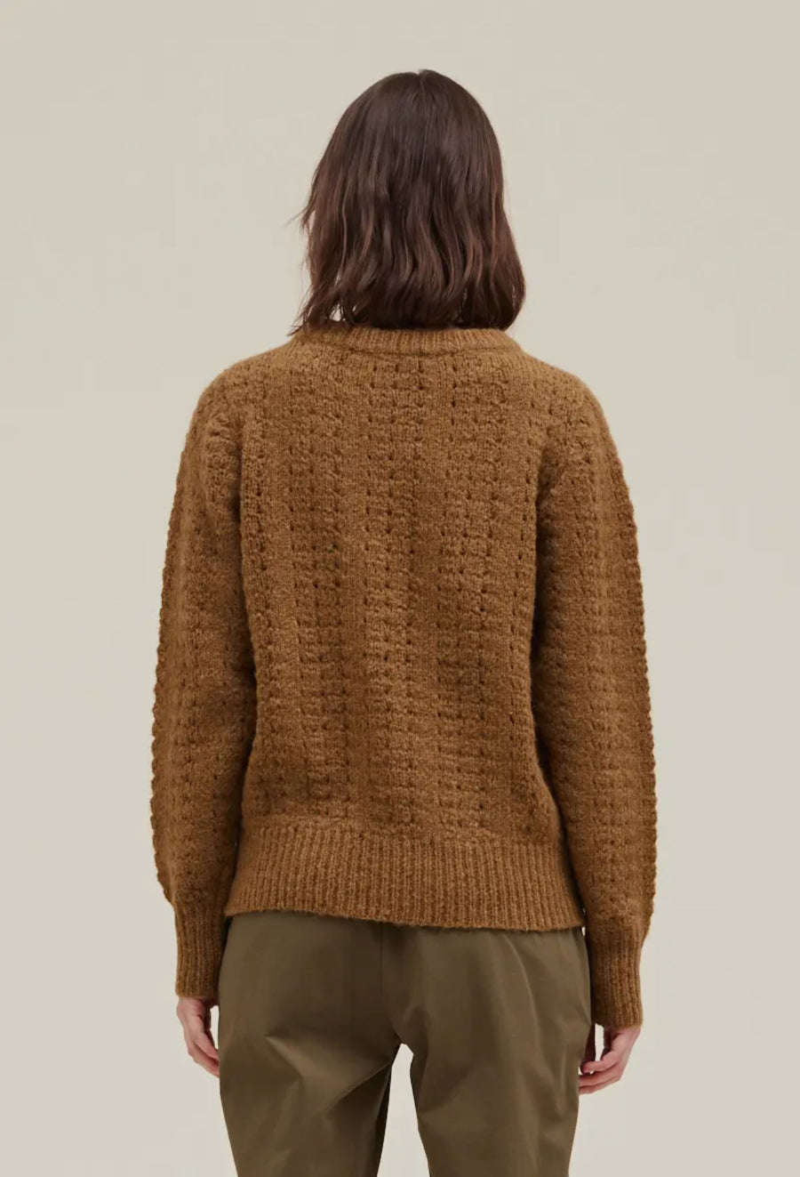 Fuzzy Textured Sweater- Moss