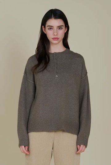 Henley Sweater- Field Grey