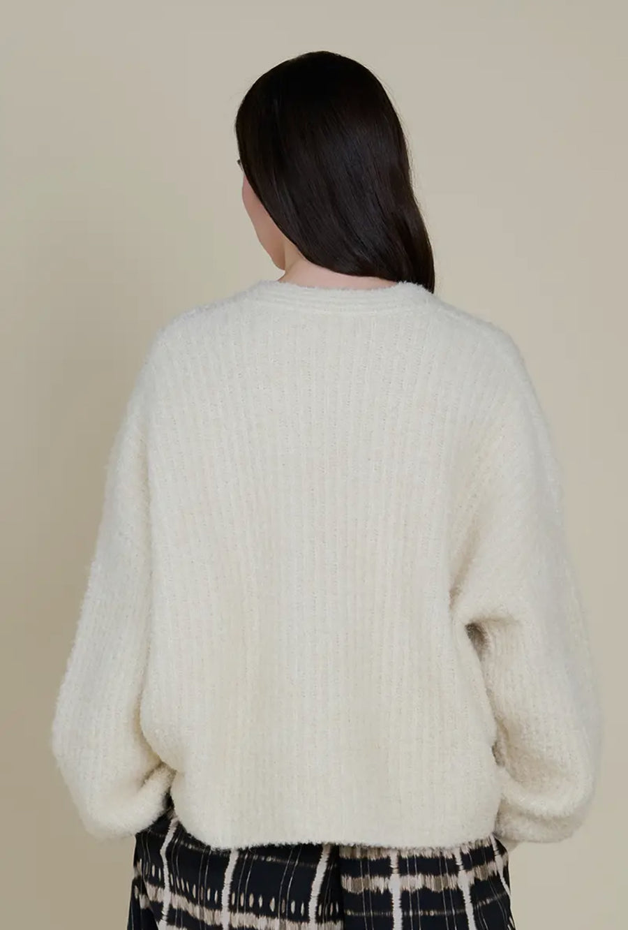 Boucle Cardigan- Ivory