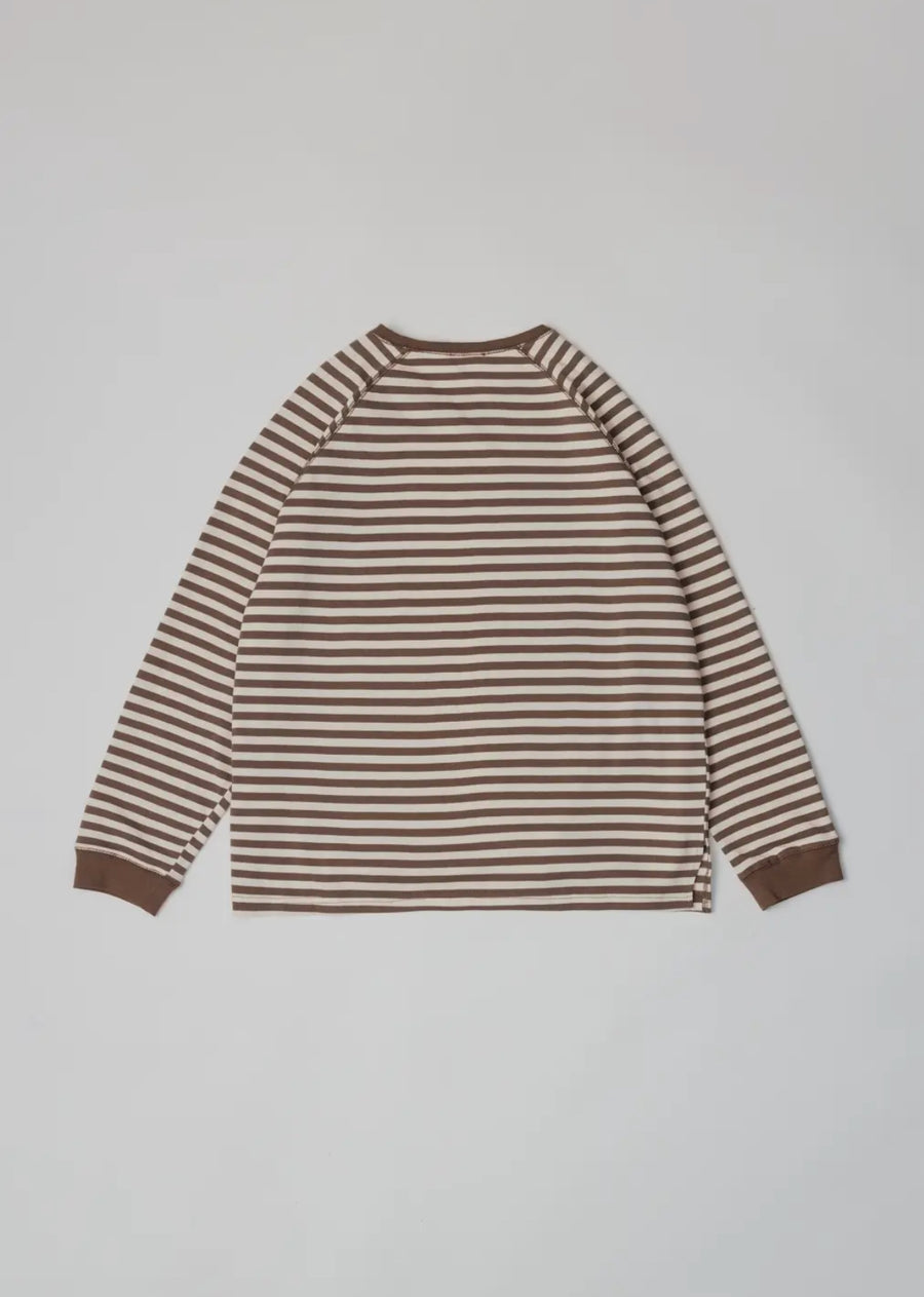 Stripe Long Sleeve Tee- Taupe