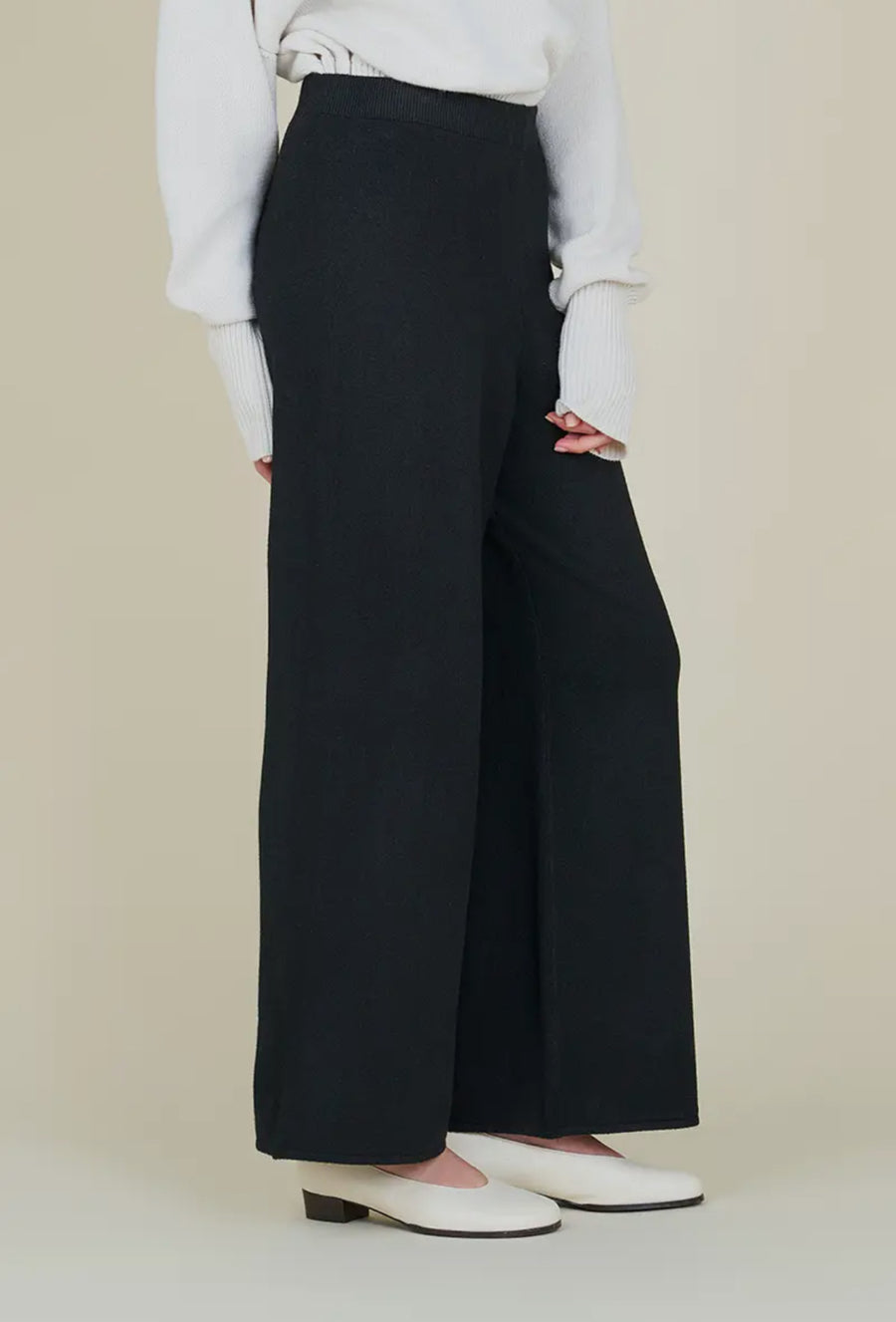 Sweater Knit Pants- Black