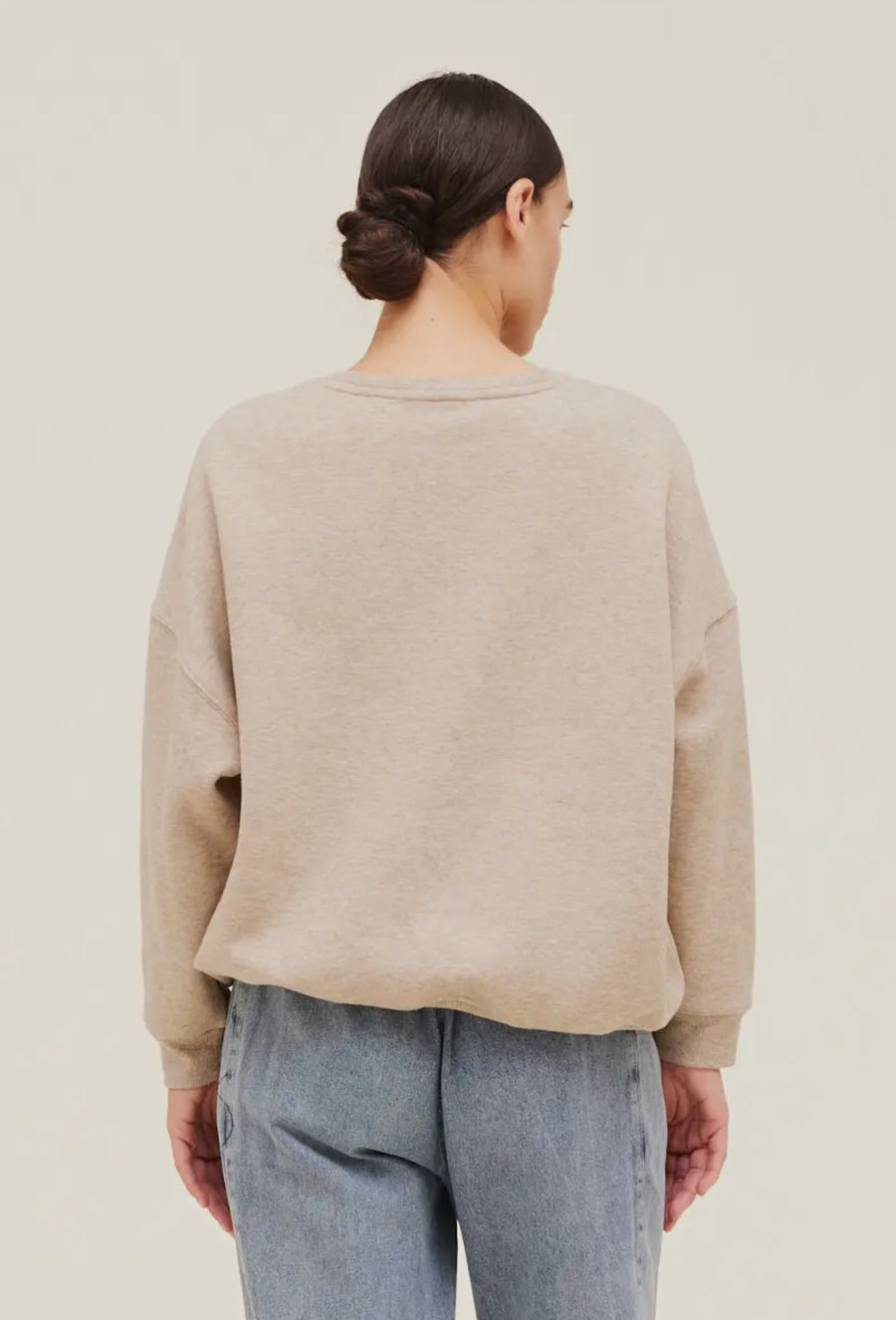 Speckled Sweatshirt- Dark Greige