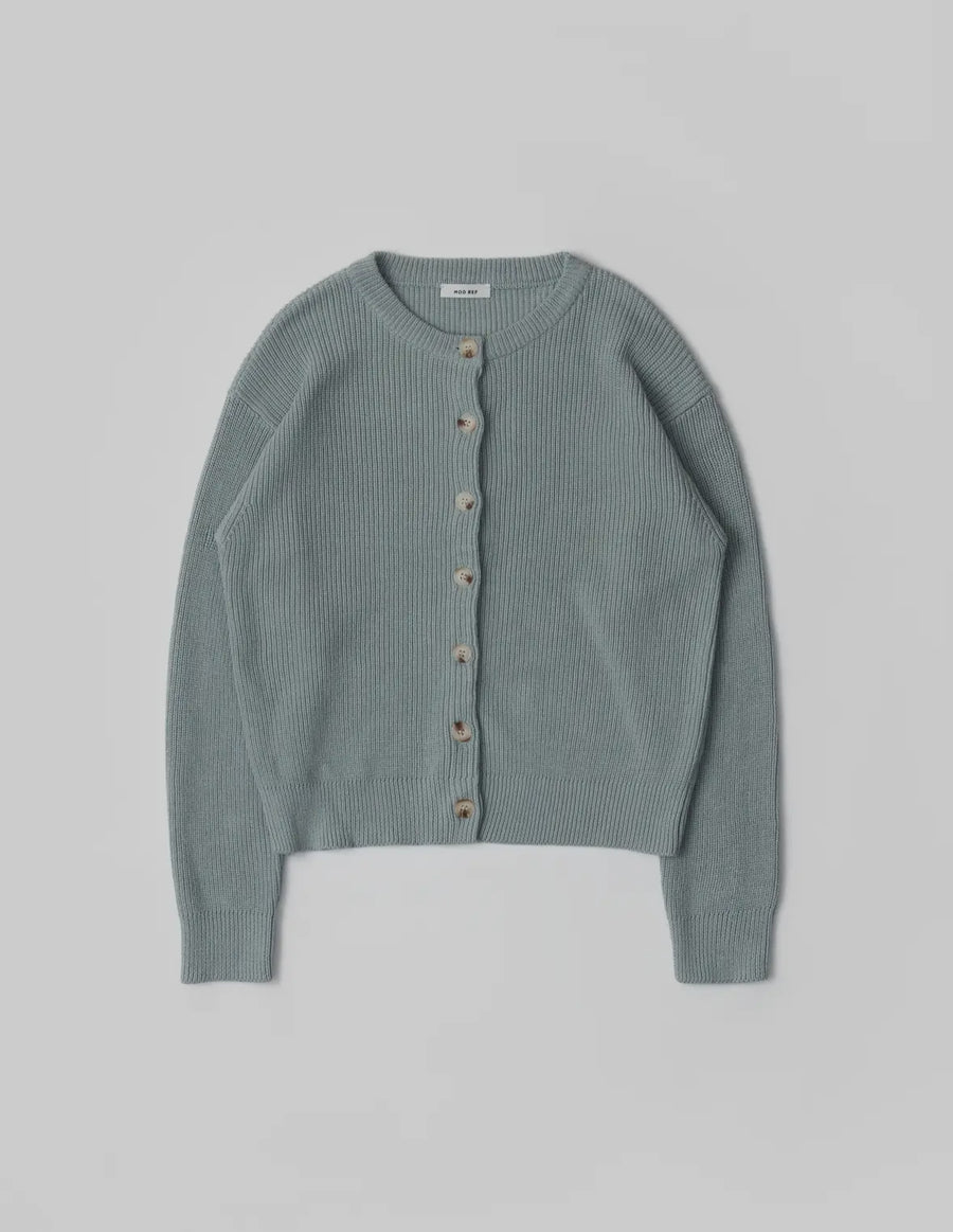 Crew Cardigan- Light Blue