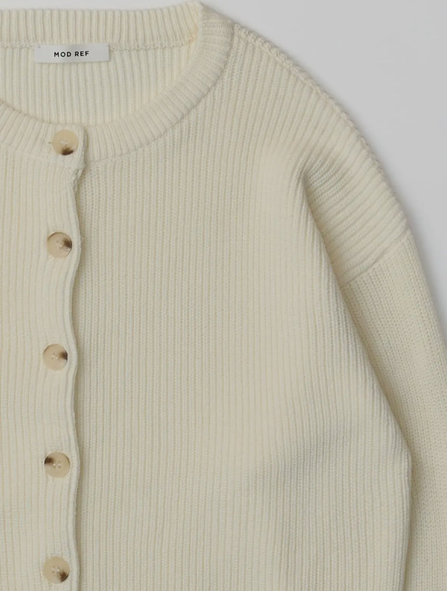 Crew Cardigan- Cream