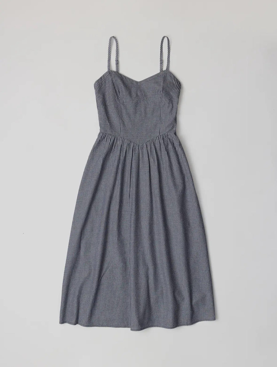 Stripe Dress- Navy/ White