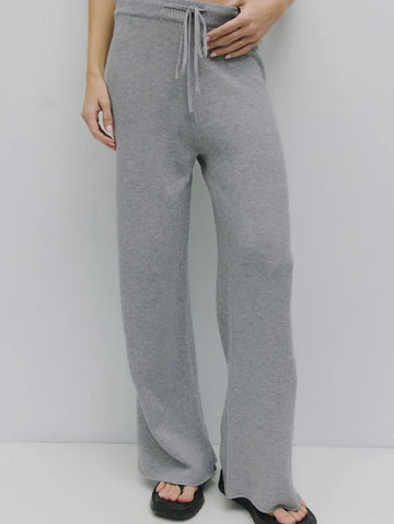 Sweater Knit Pants- Grey