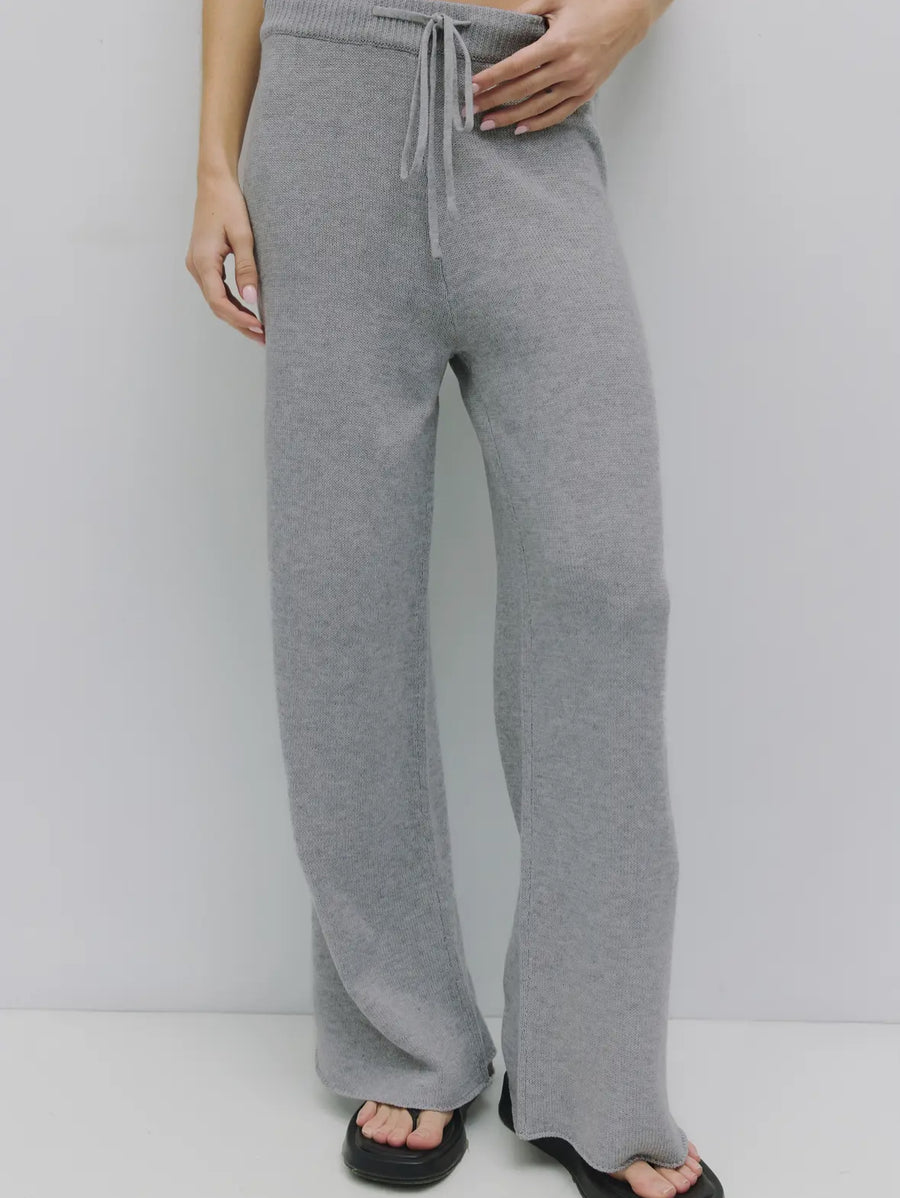 Sweater Knit Pants- Grey