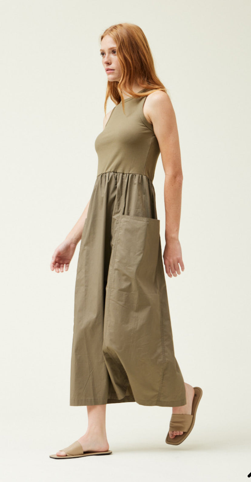 Pocket Dress- Olive