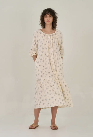 Floral Gauze Tiered Dress