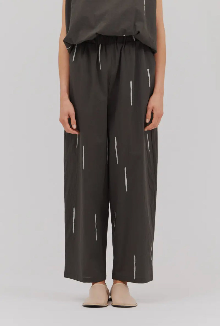 Abstract Print Pants- Coal (Preorder for 5/7)