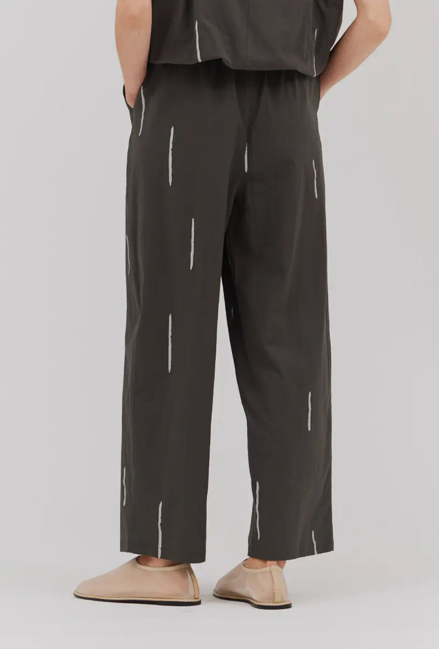 Abstract Print Pants- Coal (Preorder for 5/7)