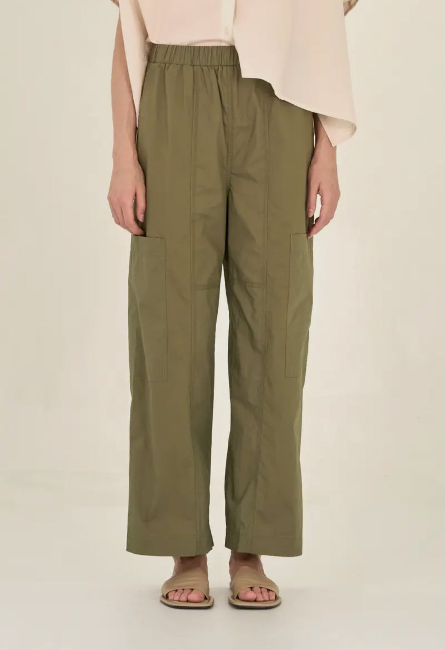 Cotton Cargo Pants- Olive