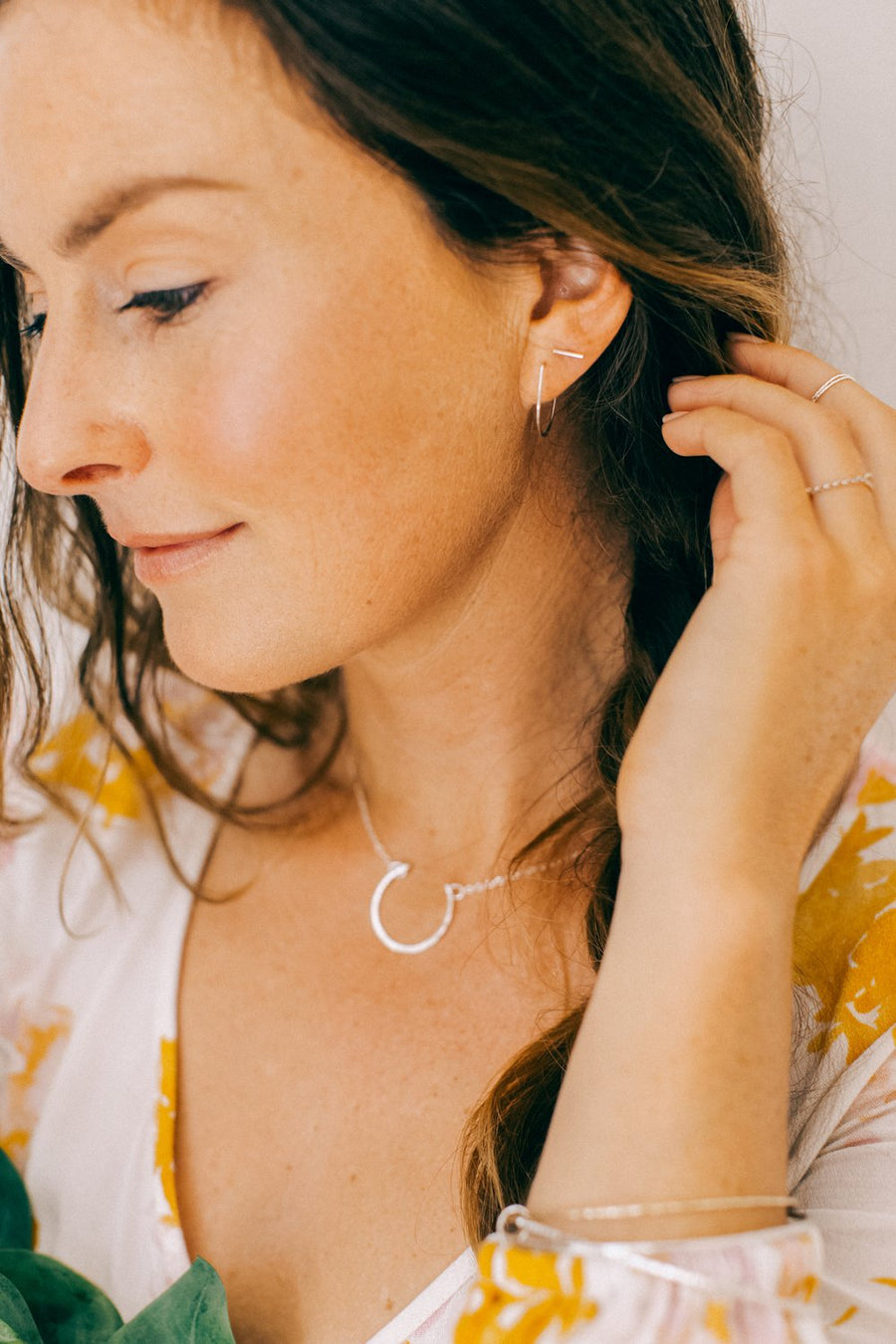 Meredith Hoop Earrings- Rose Gold